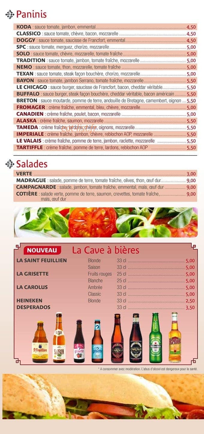 Chris Pizza — carte page 5