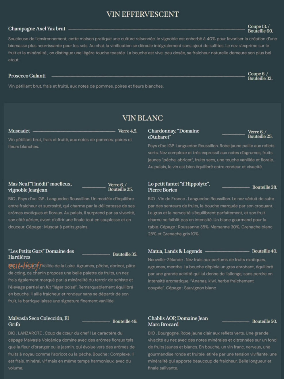 Le Théodose — carte page 3