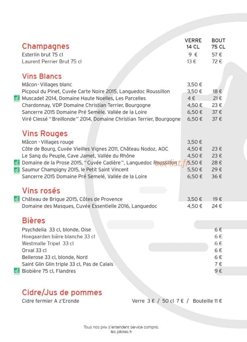 Les Pilotes — carte page 11
