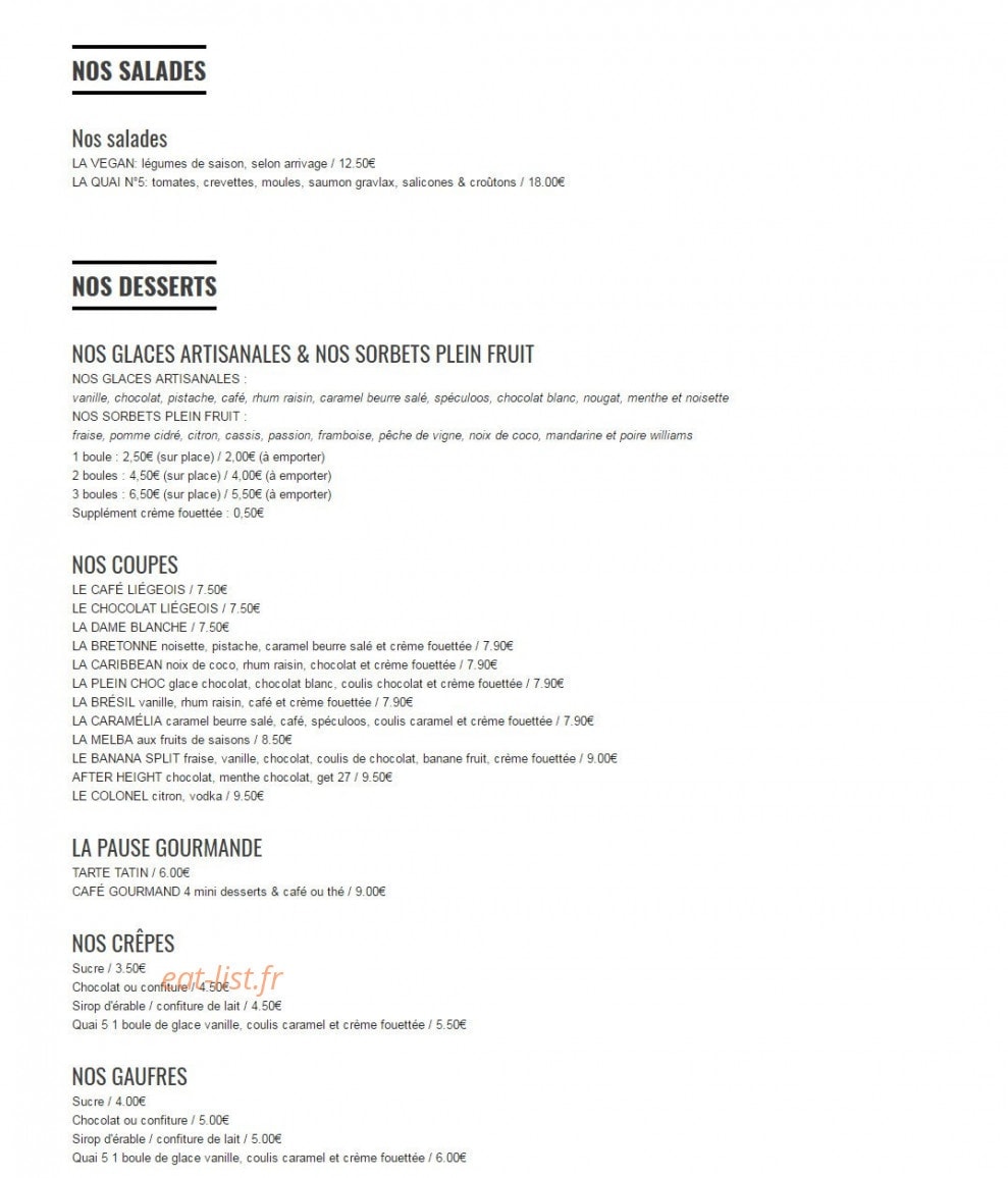 Quai 5 — carte page 2