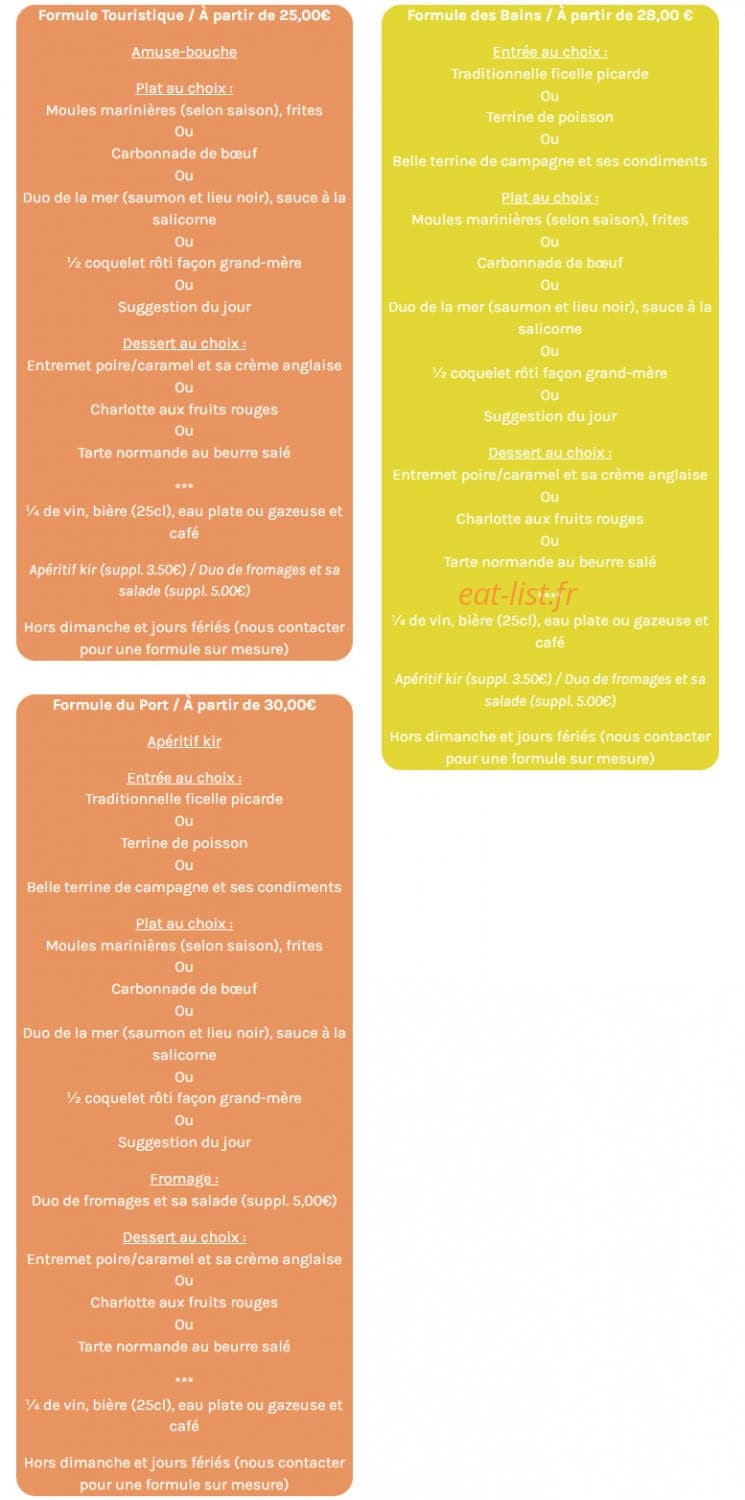 Restaurant Les Bains — carte page 3
