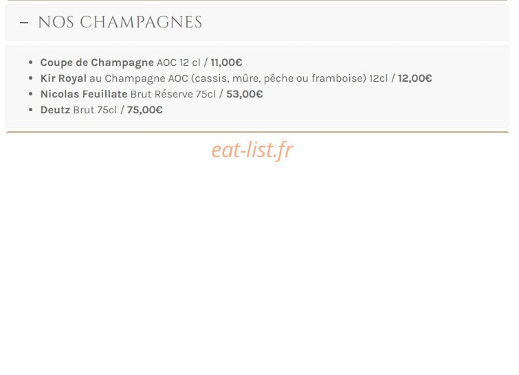 Restaurant Les Bains — carte page 21