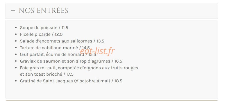 Restaurant Les Bains — carte page 4