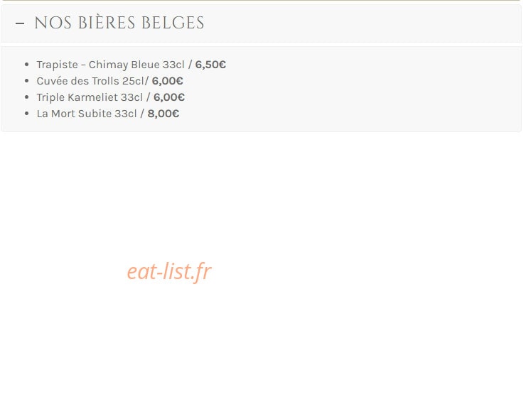 Restaurant Les Bains — carte page 25