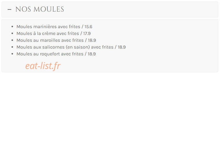 Restaurant Les Bains — carte page 8