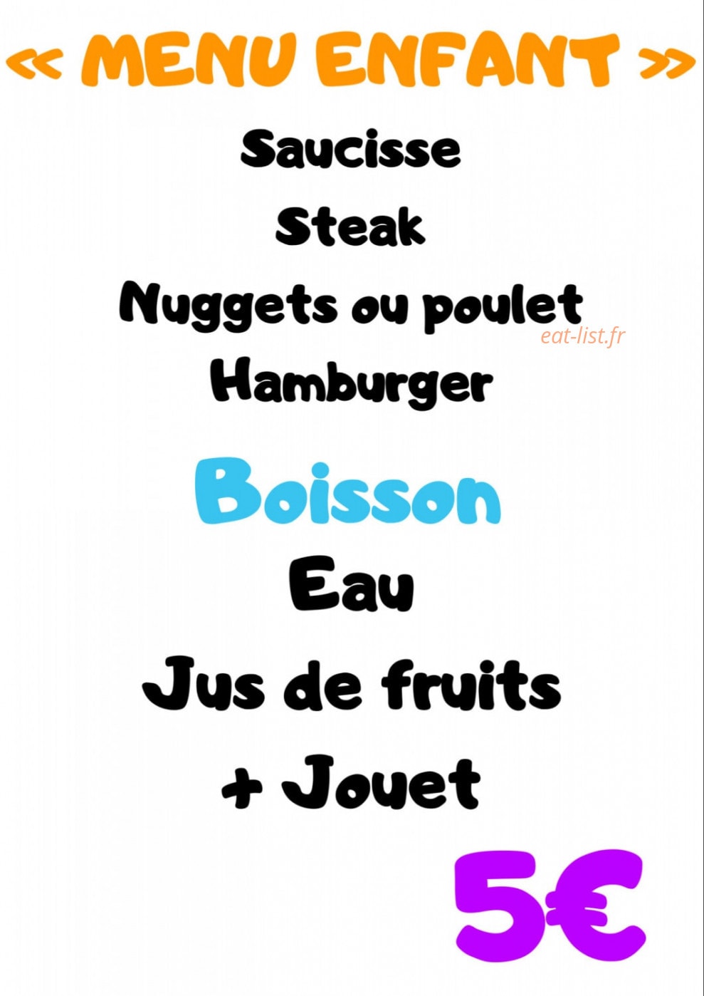 Friterie les ch'ti kiki — carte page 5