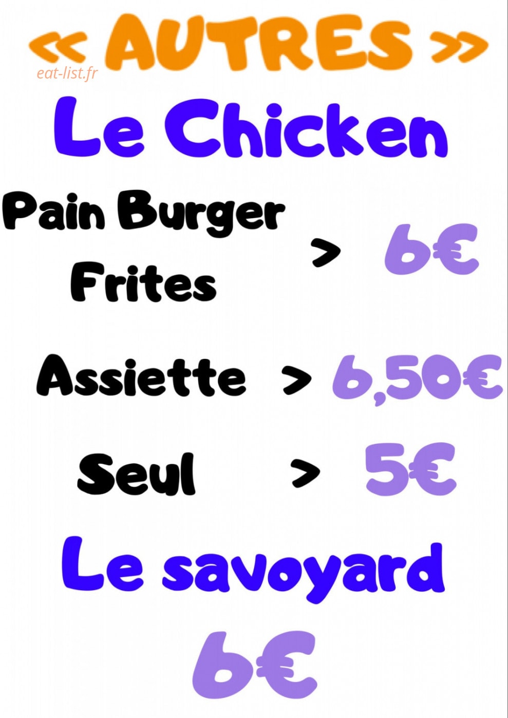 Friterie les ch'ti kiki — carte page 8