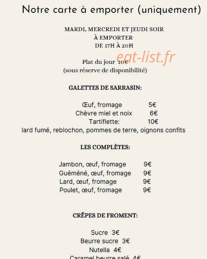 Bistro Rétro — carte page 1