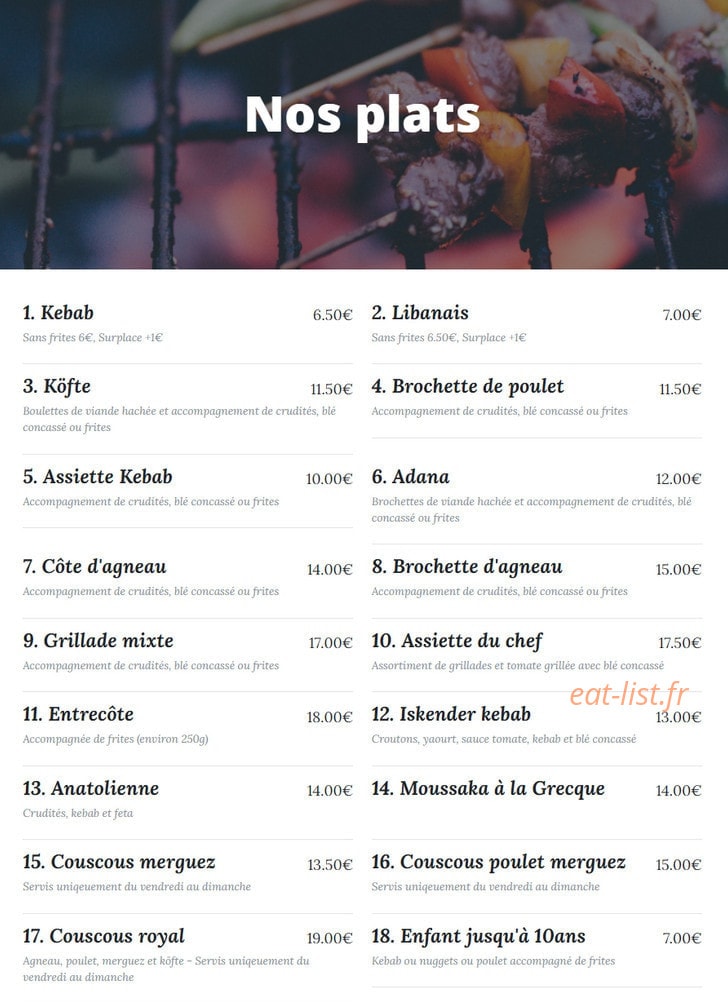 Le Verger D'Istanbul — carte page 1