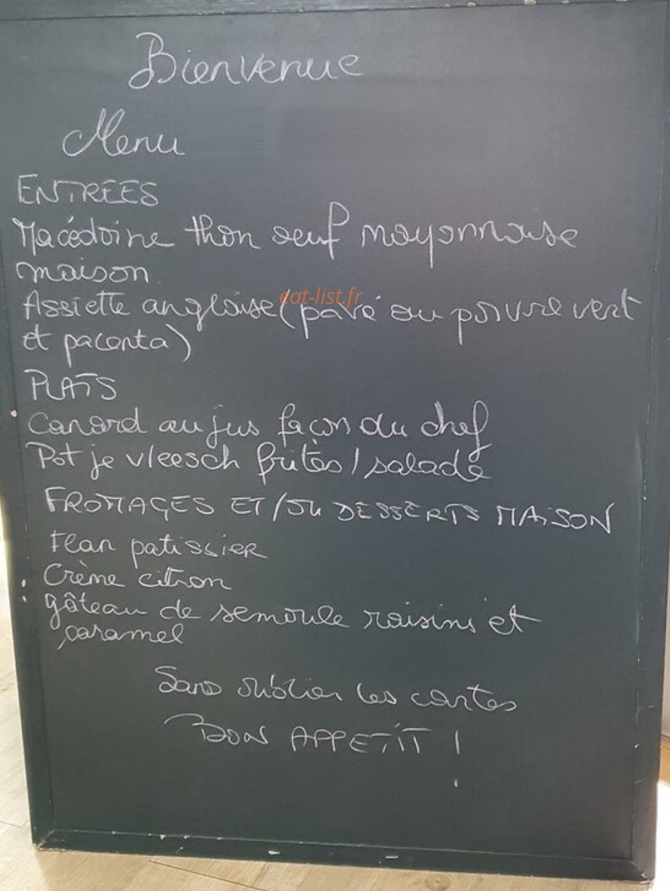 Café du Commerce — carte page 4