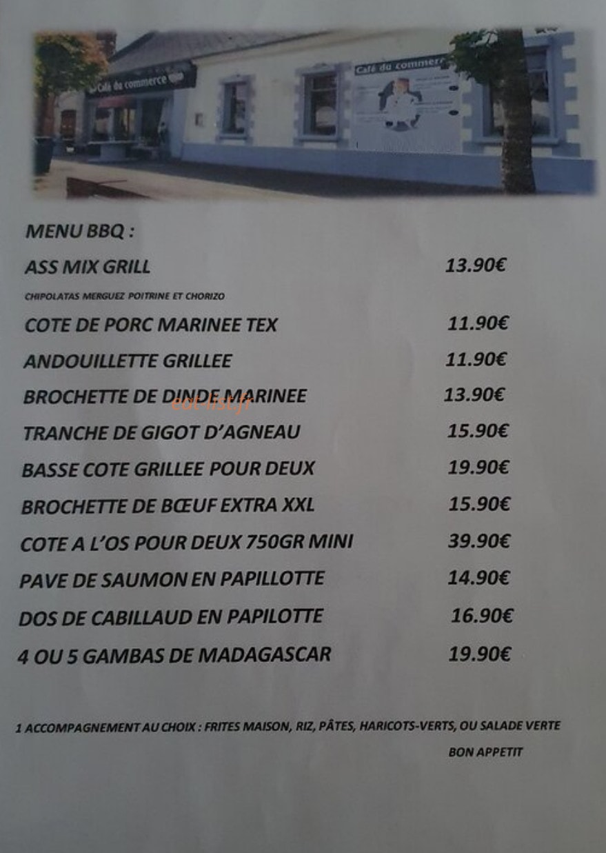 Café du Commerce — carte page 1