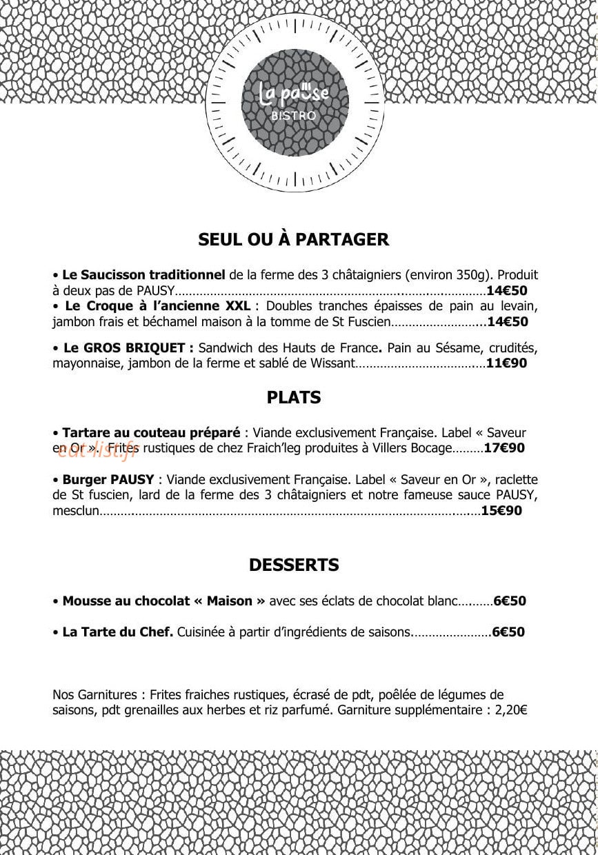 Pausy — carte page 1