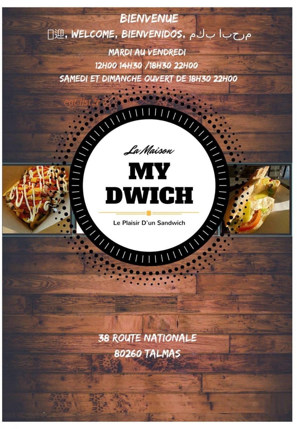 My Dwich — carte page 1