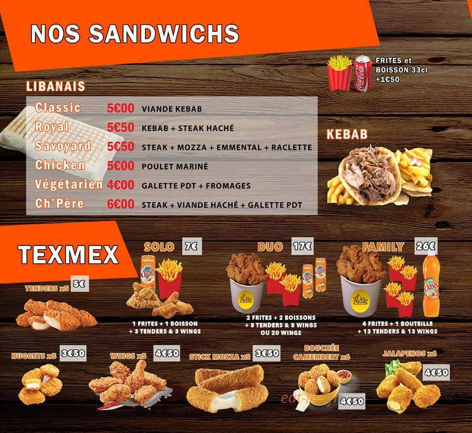 Kebab-Pizza — carte page 1
