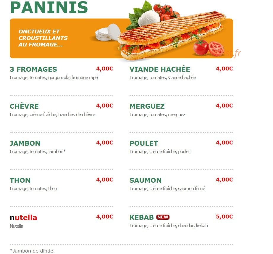 Pizza Tasty — carte page 4