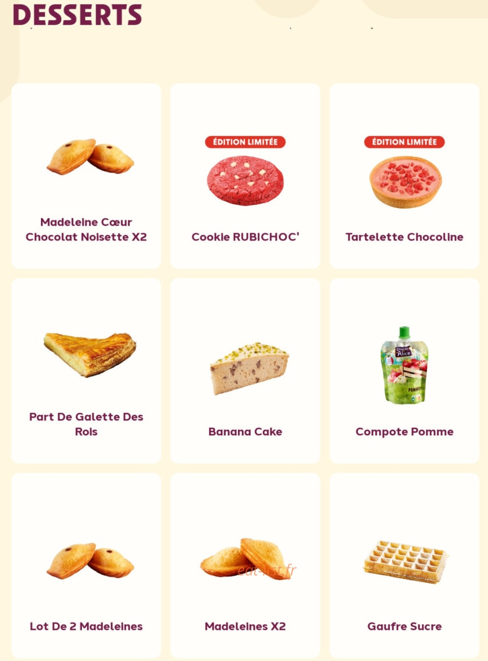 Pomme de Pain — carte page 7