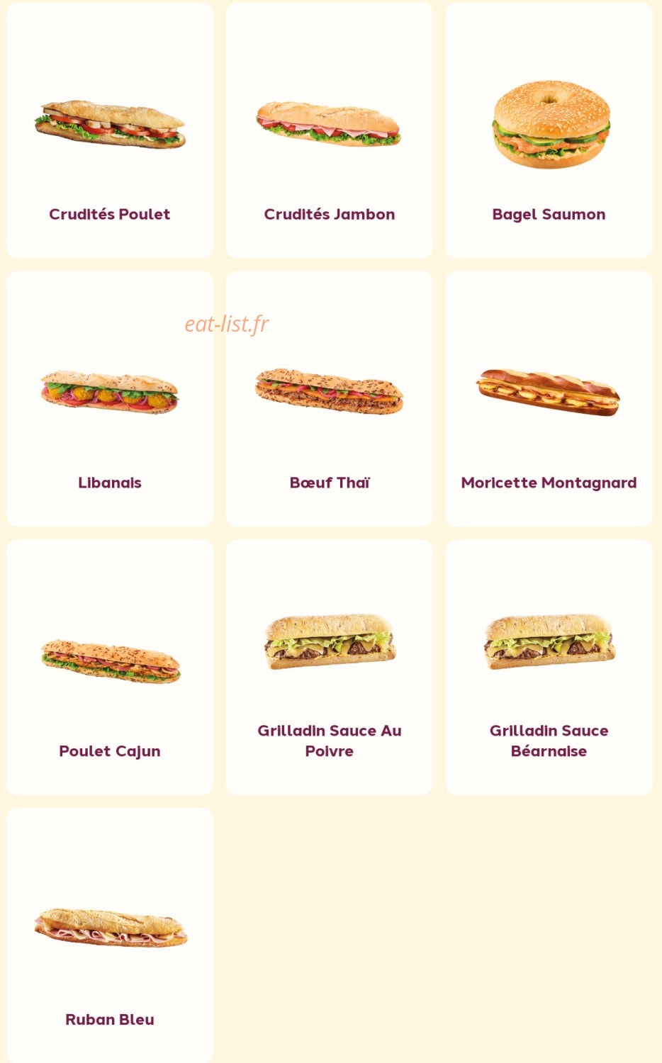 Pomme de Pain — carte page 2