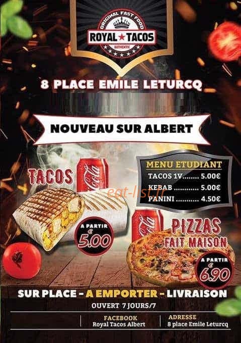 Royal Tacos — carte page 1
