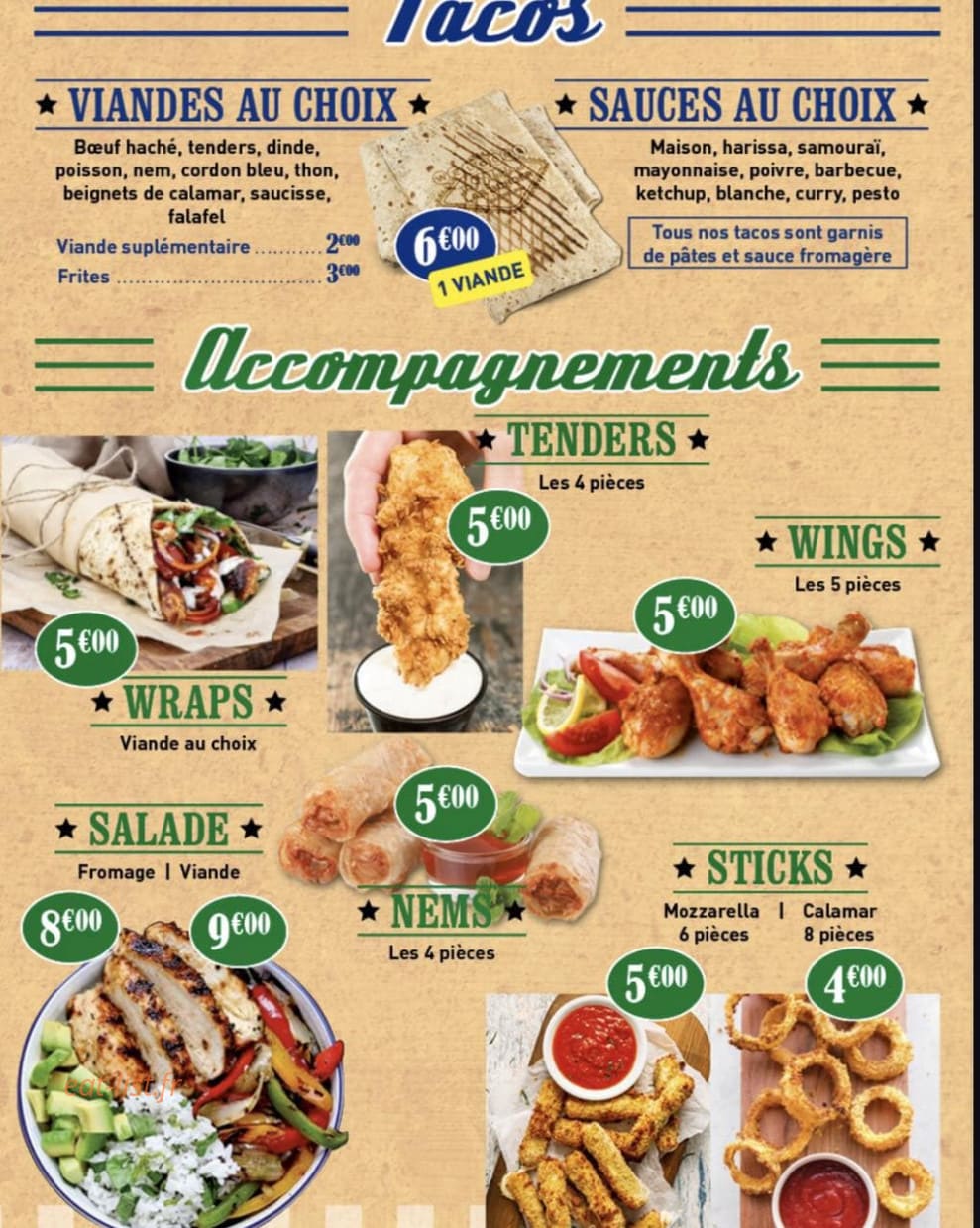 Las Burger — carte page 2