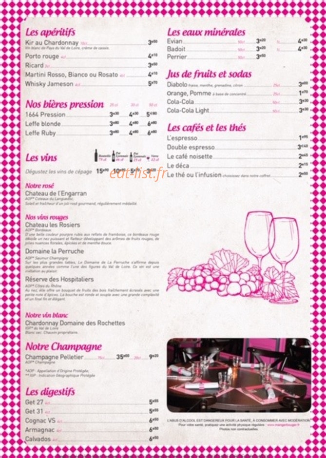 Bistro Boeuf Framboise — carte page 4