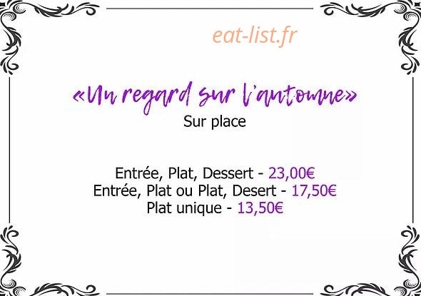 L'atelier des saveurs — carte page 1