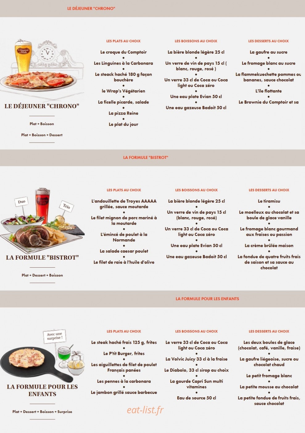 Le Comptoir du Malt — carte page 1