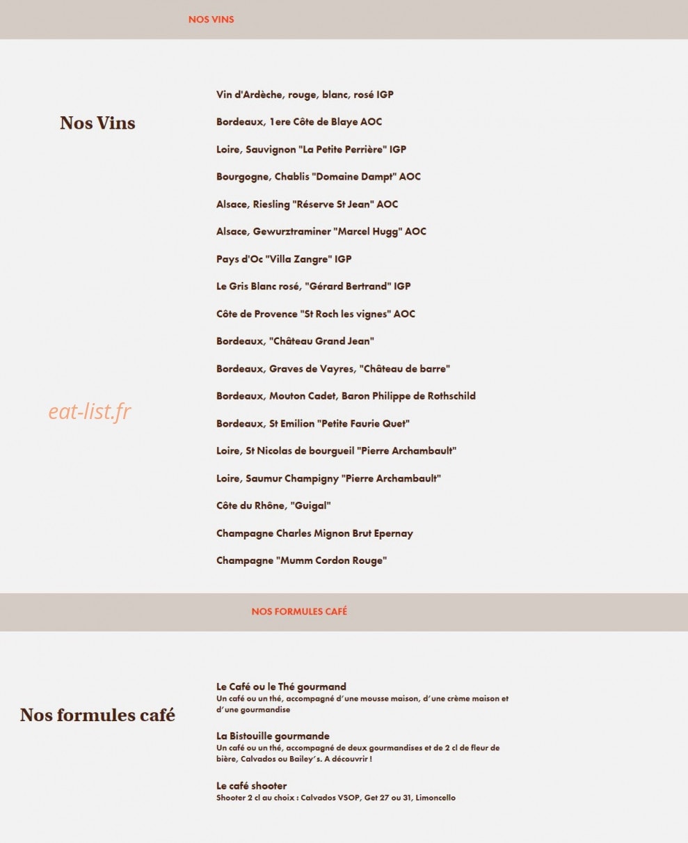 Le Comptoir du Malt — carte page 15