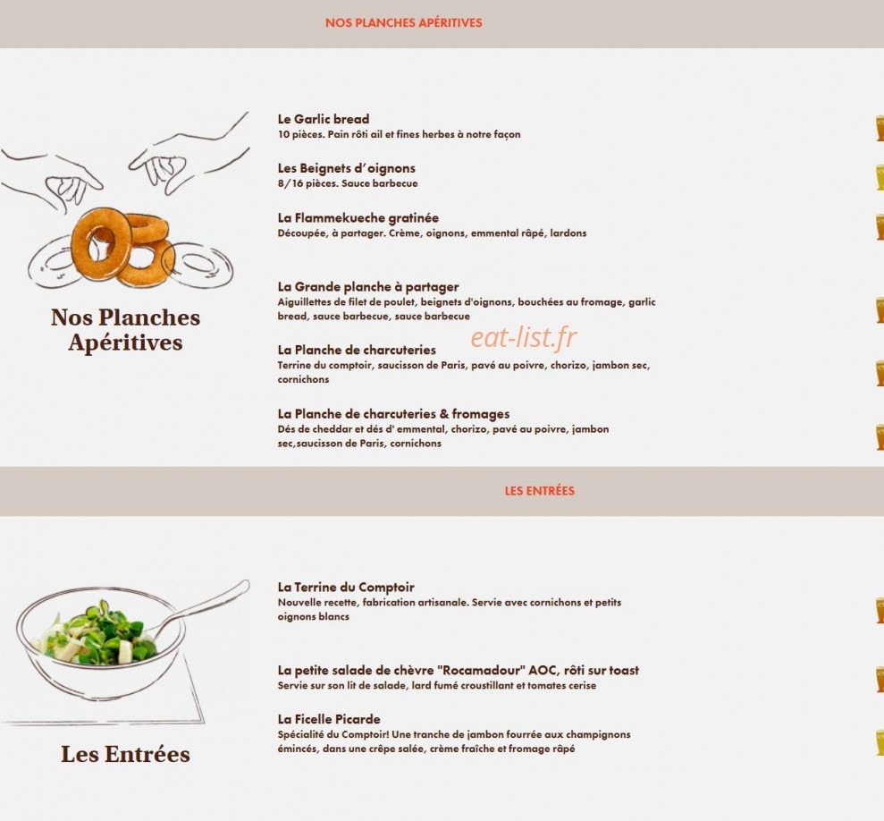 Le Comptoir du Malt — carte page 2