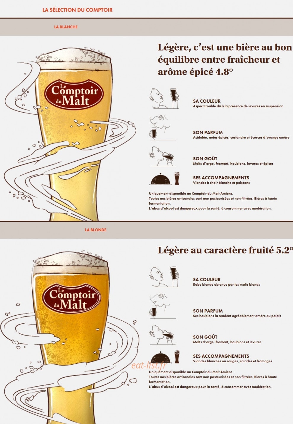 Le Comptoir du Malt — carte page 17