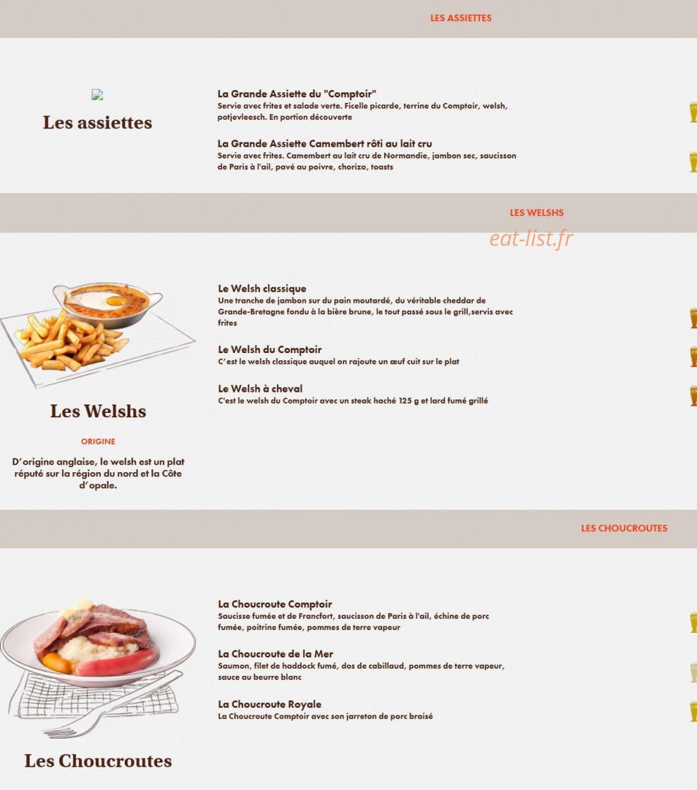 Le Comptoir du Malt — carte page 7