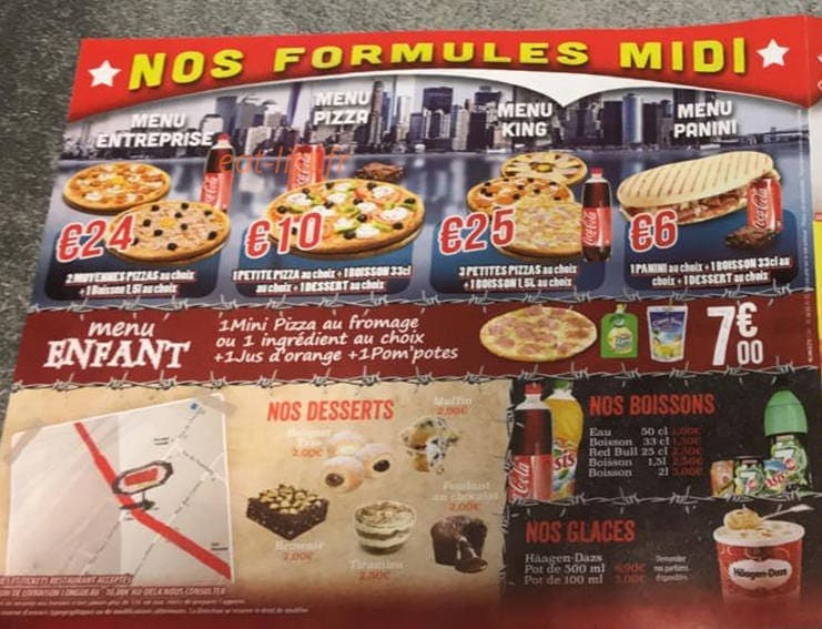 Urban Pizza — carte page 4