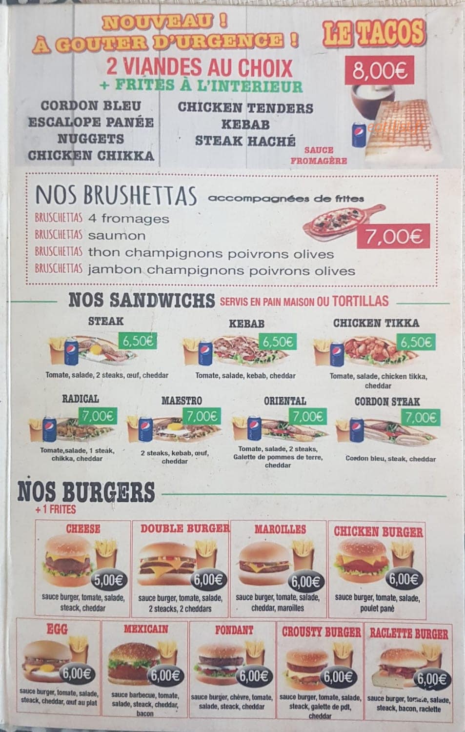 Pizza Dinapoli — carte page 2
