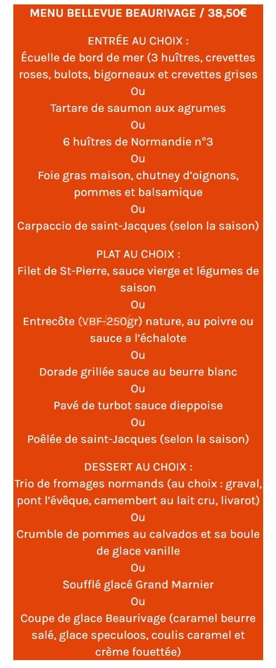 Le Bellevue Beaurivage — carte page 1