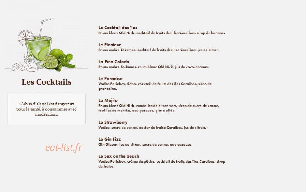 Le Comptoir du Malt — carte page 23