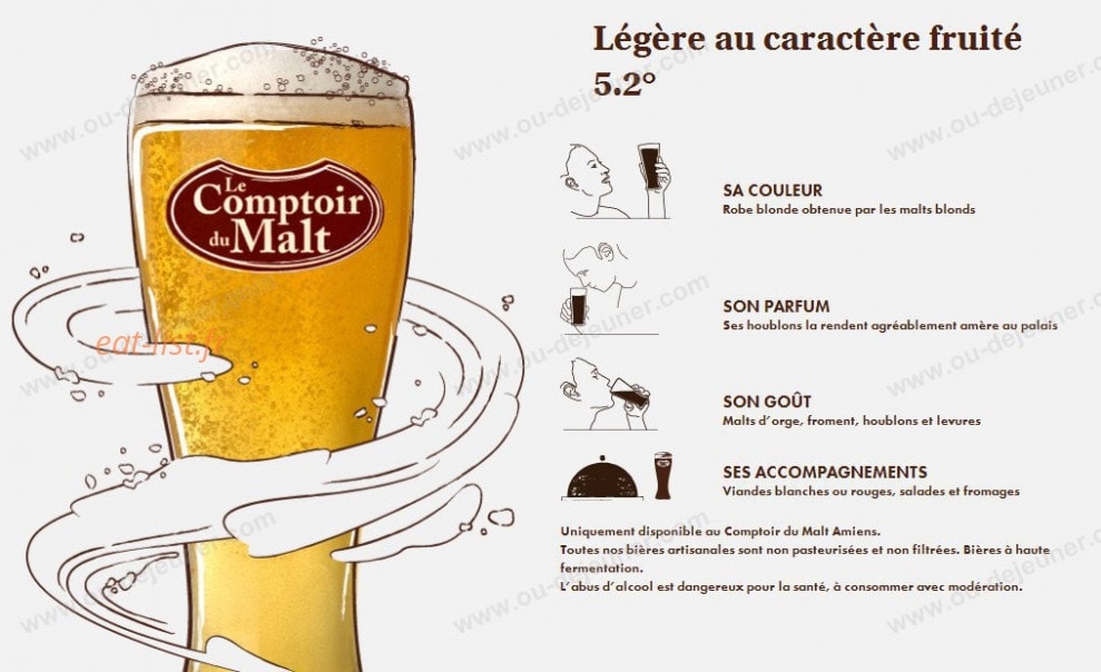 Le Comptoir du Malt — carte page 30