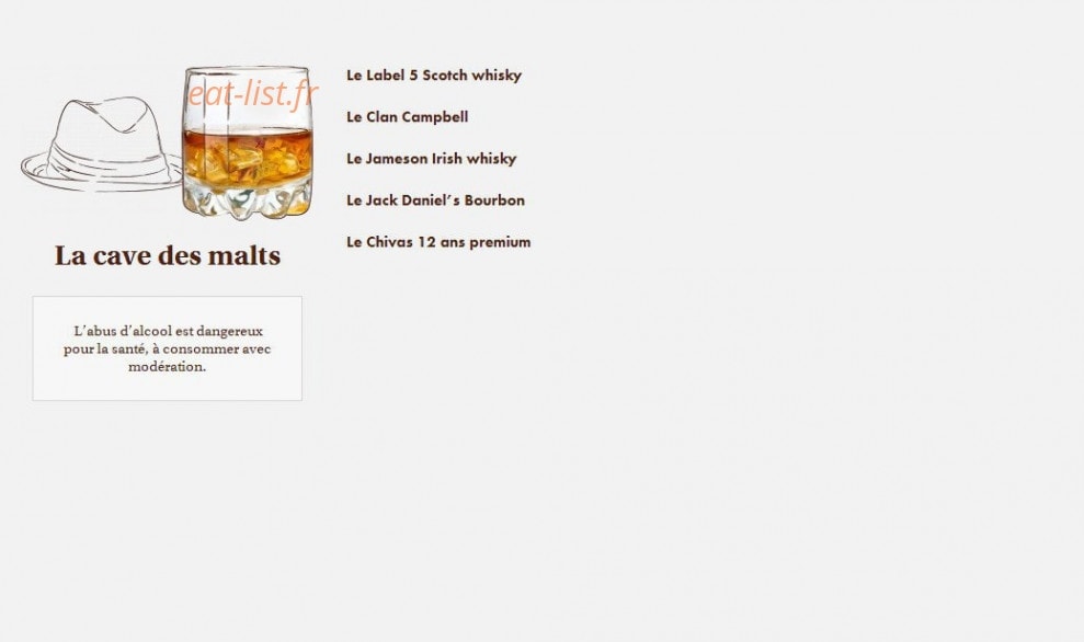 Le Comptoir du Malt — carte page 28