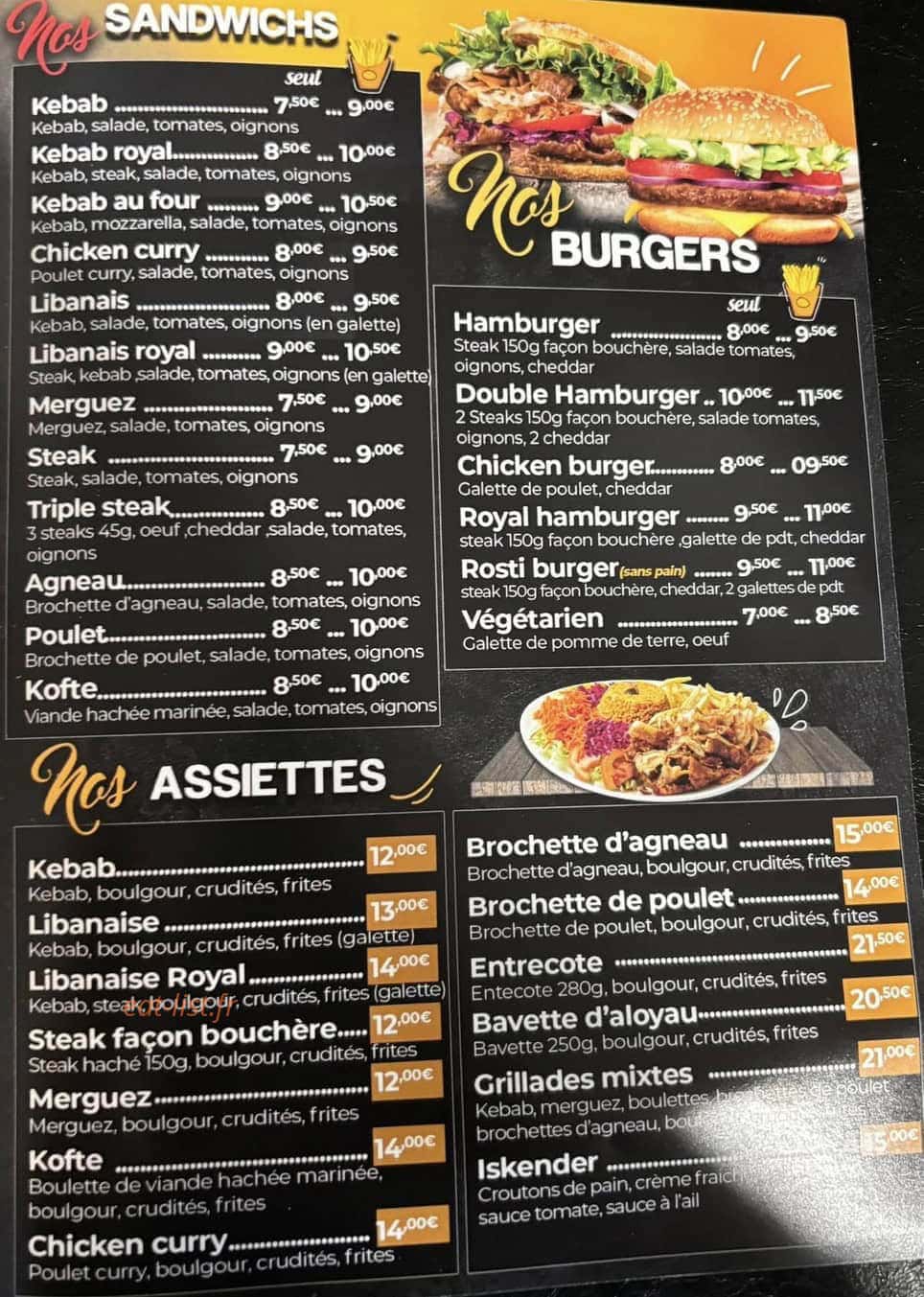 O'grill Bernavillois — carte page 2