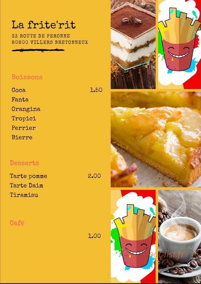 La Frite'Rit — carte page 4