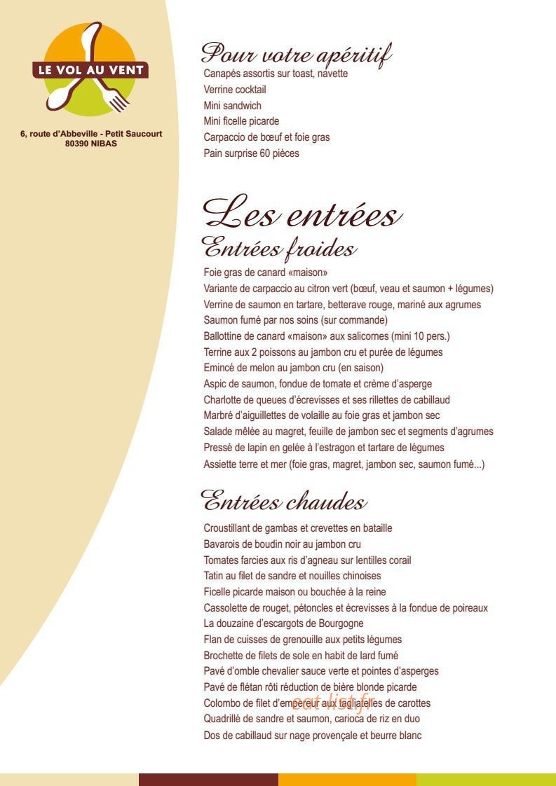 Le vol au vent — carte page 2