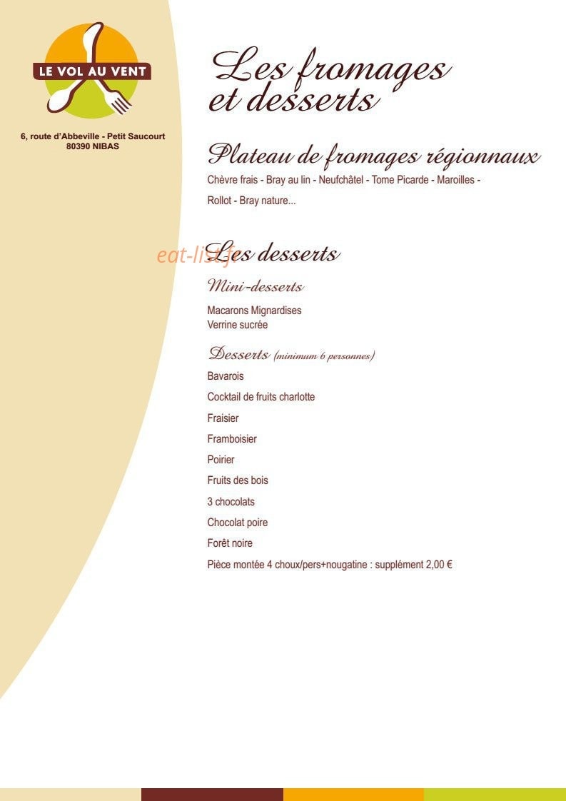 Le vol au vent — carte page 4