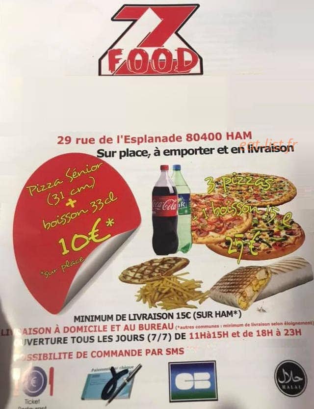 Az food — carte page 1