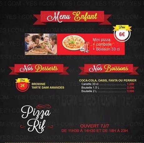 Pizza Rif — carte page 4