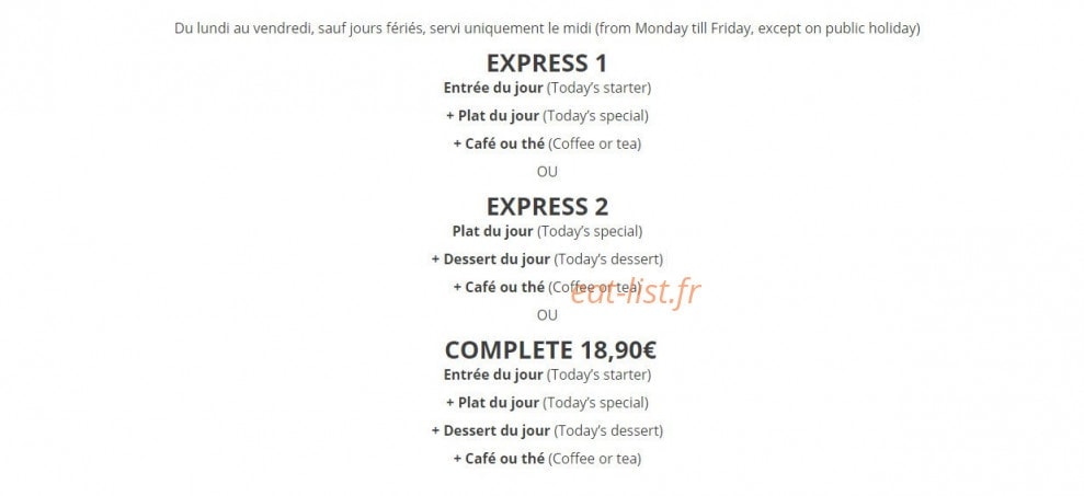 Carte et menu de Au Mytilus à Cayeux sur Mer — Pause déjeuner