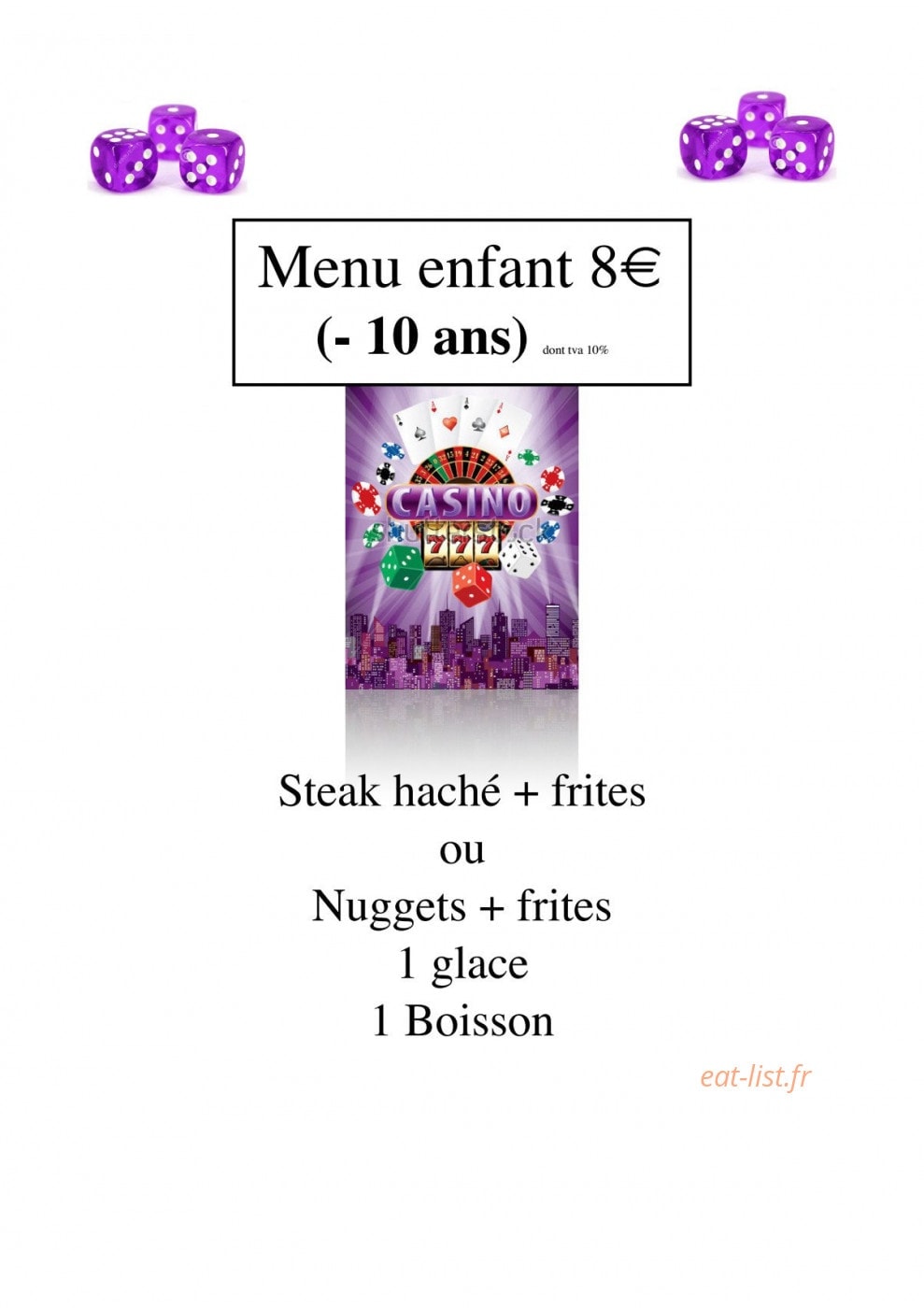 Restaurant du Casino — carte page 7