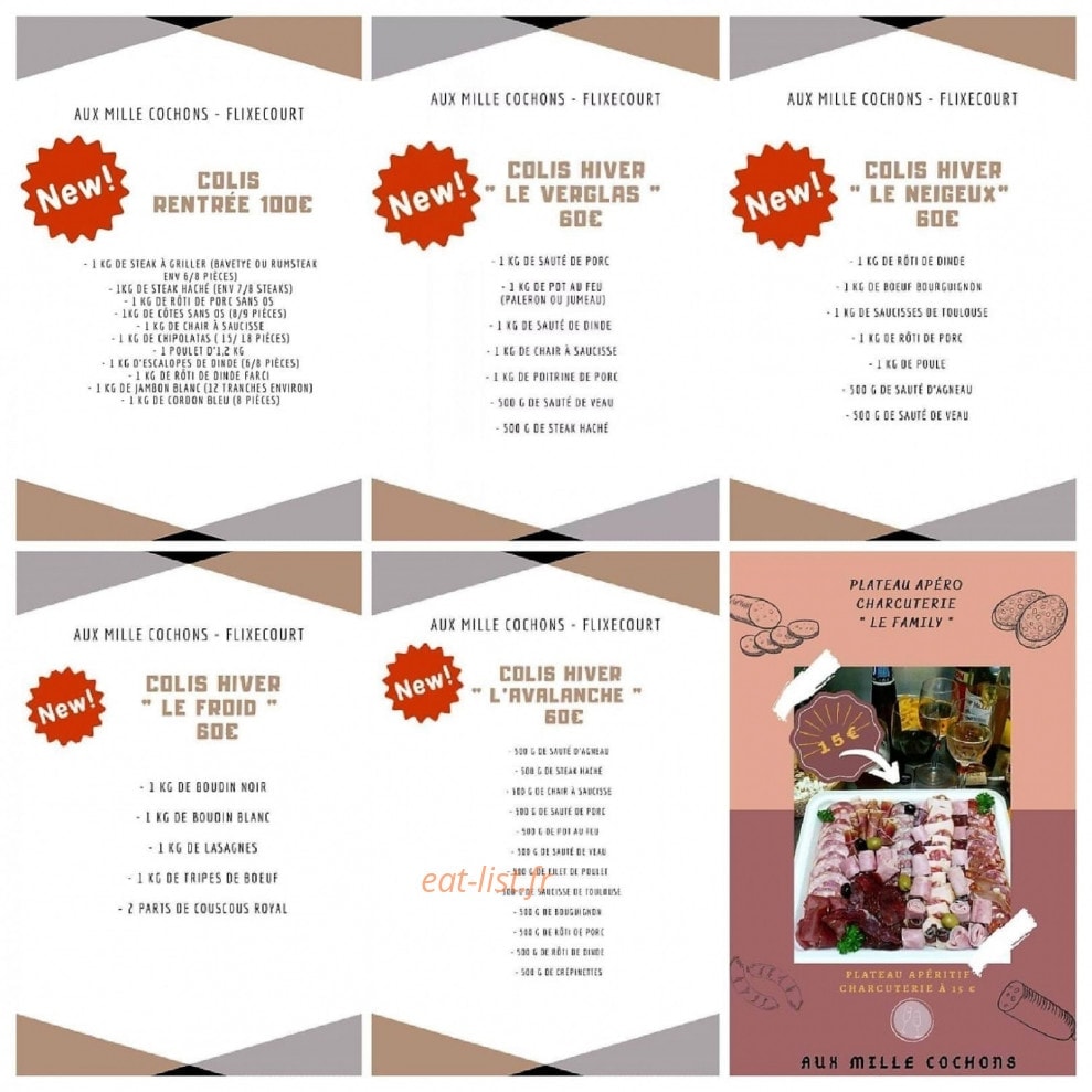 Aux mille cochons — carte page 1