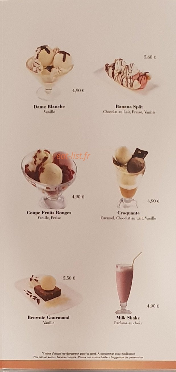 French diner — carte page 5
