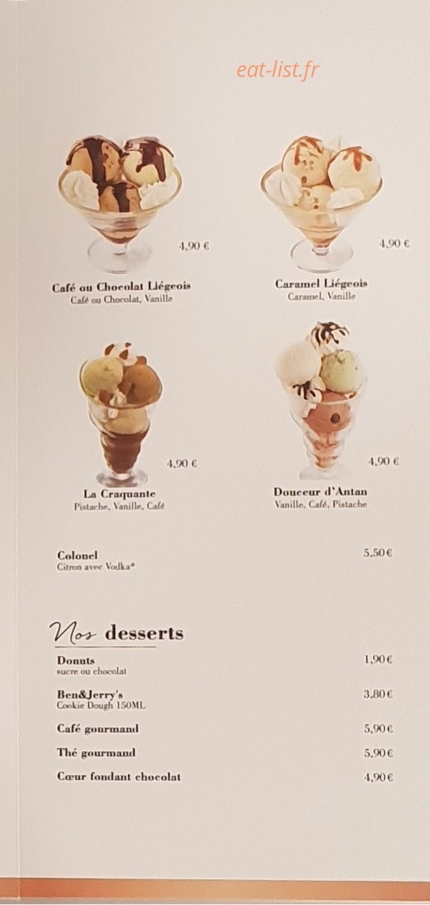 French diner — carte page 6
