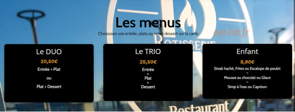 La Rôtisserie — carte page 1