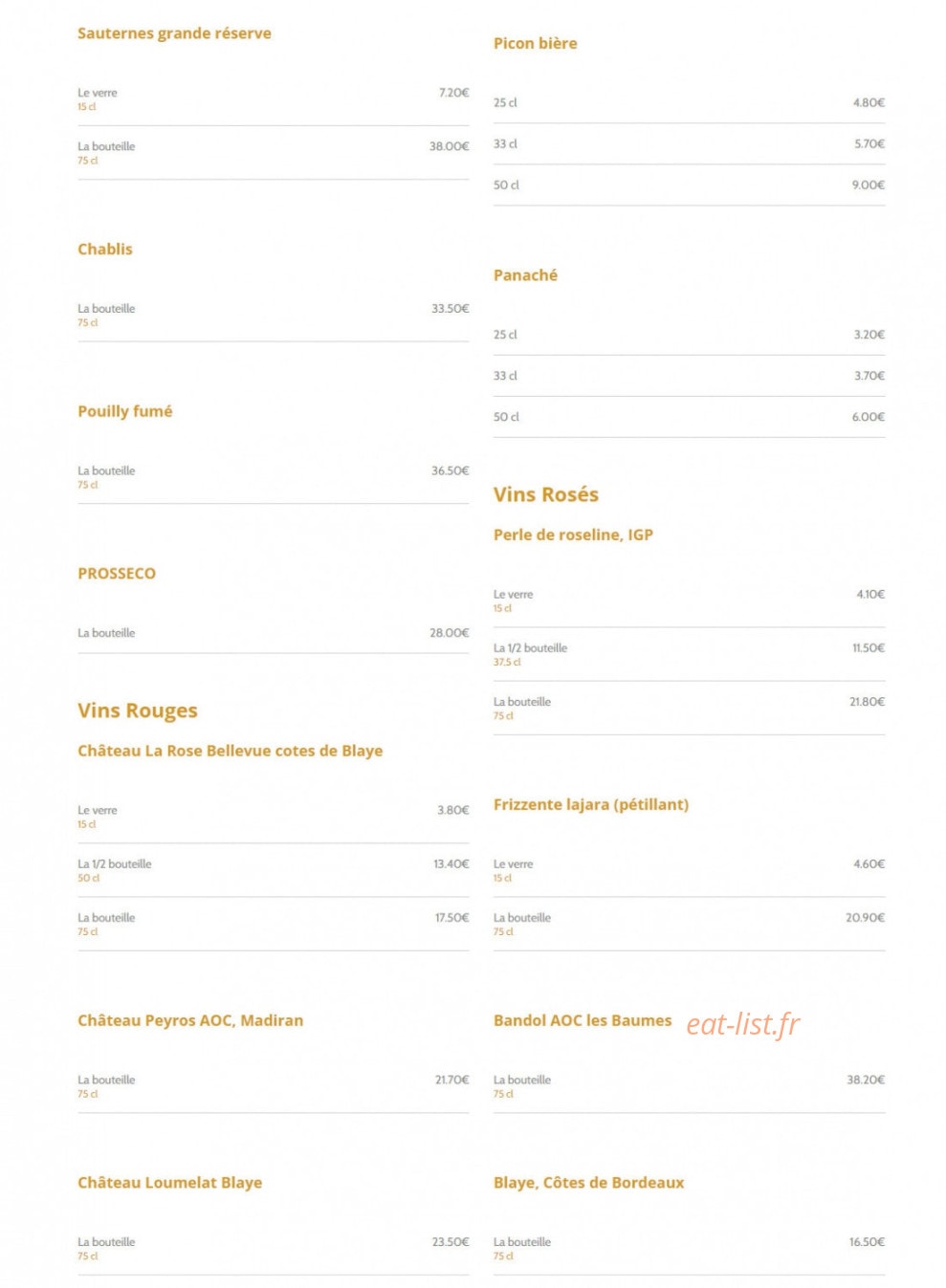 La Rôtisserie — carte page 6