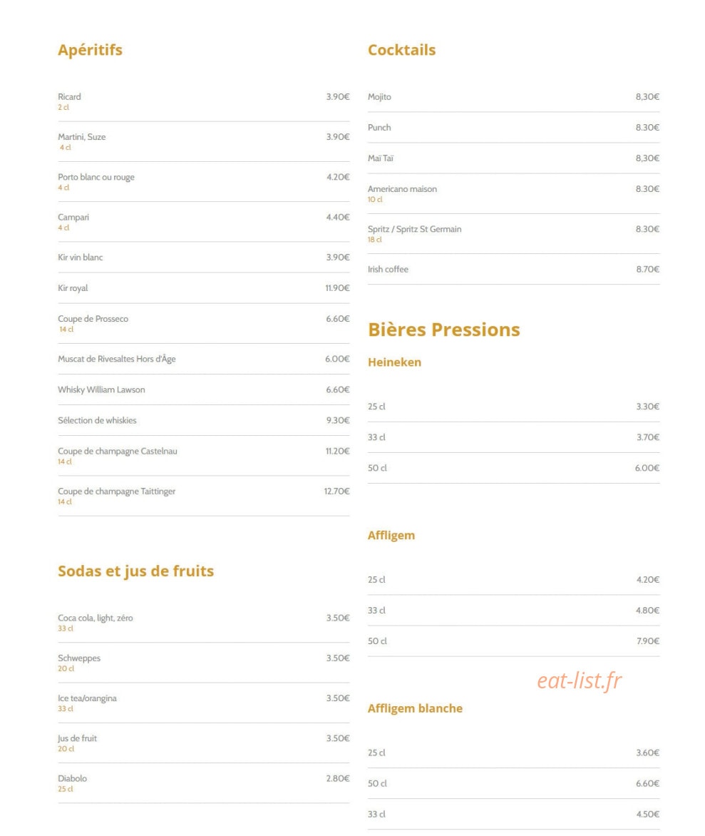 La Rôtisserie — carte page 4